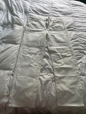 LOFT White Denim Jeans with Waist Label